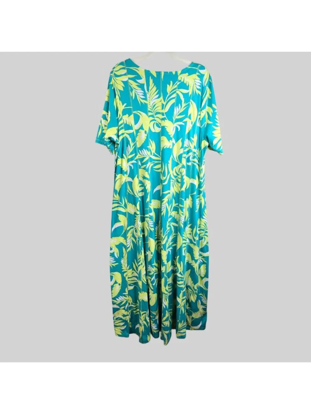 Soft Surroundings Maxi Dress 2X Floral Jersey Knit Short Sleeve Summer Vacation